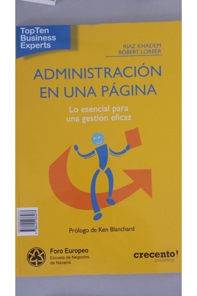 Administración en una página. Lo esencial para una gestión eficaz